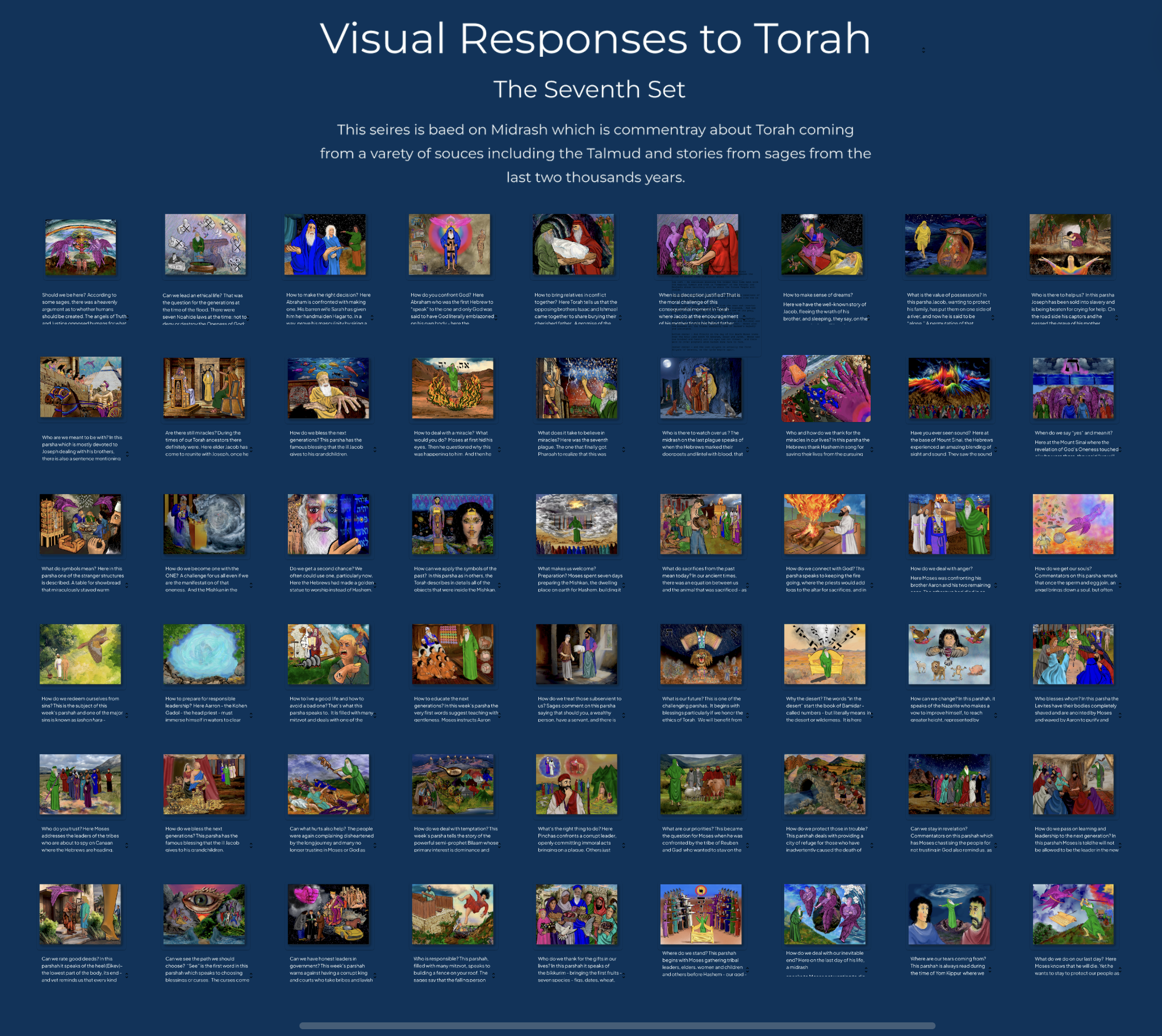 Visual Responses to Torah — The Seventh Set, a collection of Jeremy Kagan's paintings